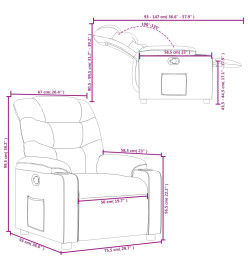Fauteuil inclinable Crème Tissu
