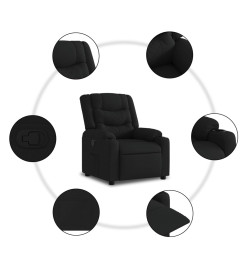 Fauteuil inclinable Noir Tissu