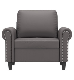 Fauteuil Gris 60 cm Similicuir