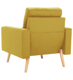 Ensemble de canapés 2 pcs Tissu Jaune