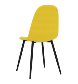 Chaises à manger lot de 6 Jaune moutarde Velours