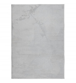 Tapis IZA poils courts style scandinave gris 200x280 cm