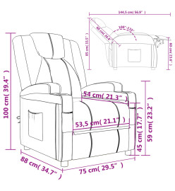 Fauteuil de massage Noir Similicuir