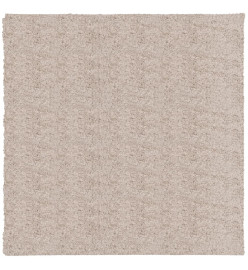 Tapis shaggy à poils longs moderne beige 200x200 cm