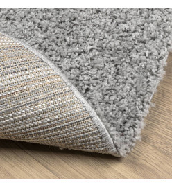 Tapis shaggy à poils longs moderne gris Ø 160 cm