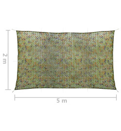 Filet de camouflage avec sac de rangement 2x5 m Vert