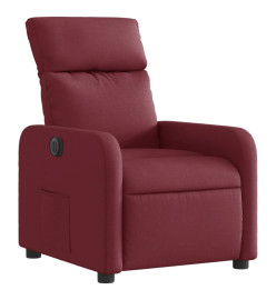 Fauteuil inclinable électrique Rouge bordeaux Tissu