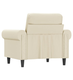 Fauteuil Crème 60 cm Similicuir