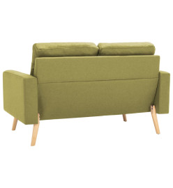 Ensemble de canapés 2 pcs Tissu Vert