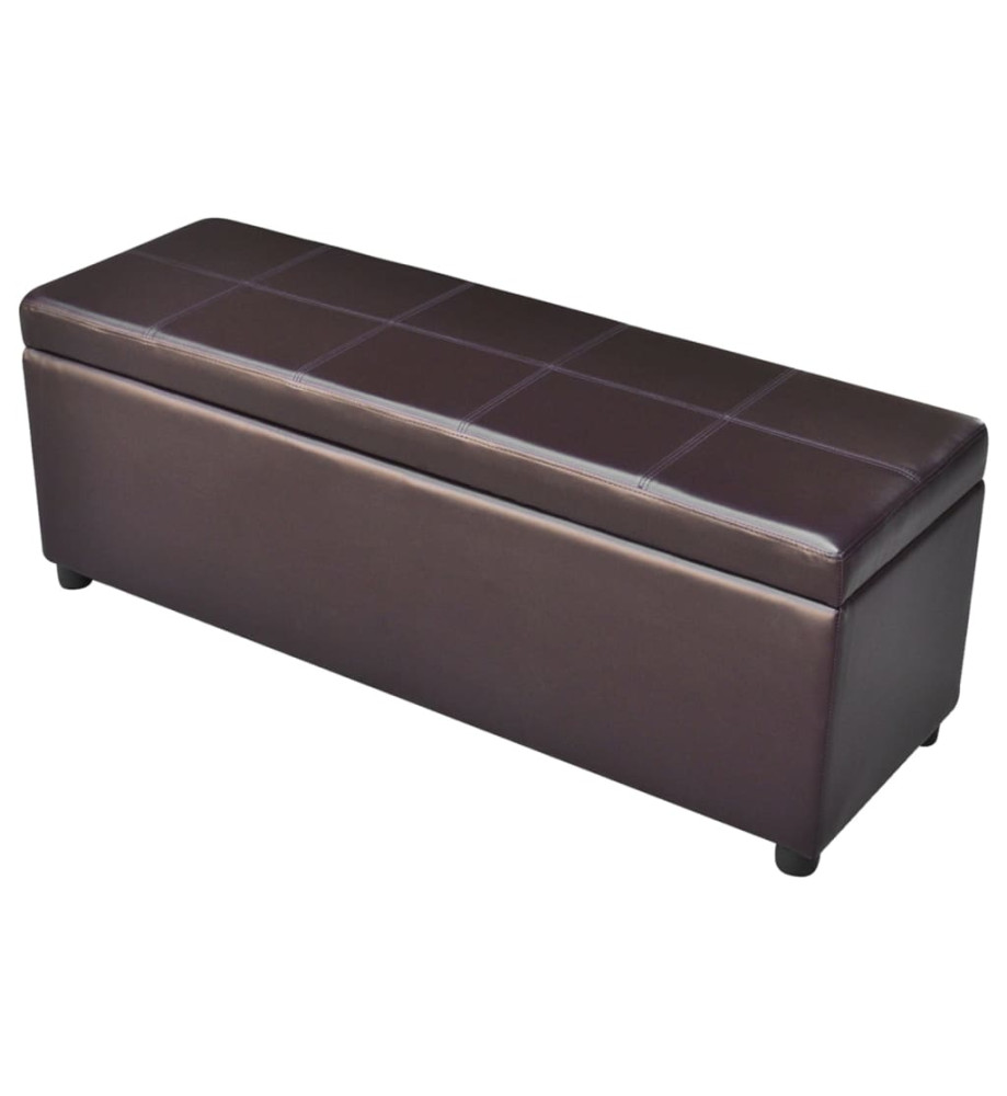 Long banc de rangement Bois Marron