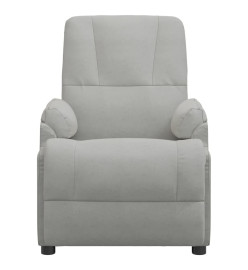 Fauteuil de massage électrique Gris clair Similicuir daim