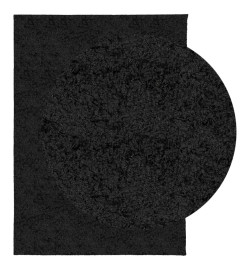 Tapis shaggy à poils longs moderne noir 240x340 cm