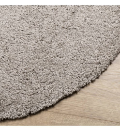 Tapis shaggy à poils longs moderne beige Ø 240 cm