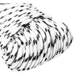 Corde de bateau tressé Blanc 5 mmx500 m Polyester