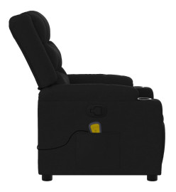 Fauteuil de massage inclinable Noir Tissu