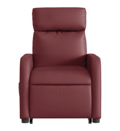 Fauteuil inclinable électrique rouge bordeaux similicuir