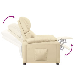 Fauteuil inclinable Crème Tissu