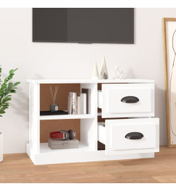 Meuble TV blanc brillant 73x35,5x47,5 cm bois d'ingénierie