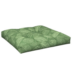 Coussins de palette 2 pcs motif de feuilles tissu