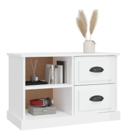 Meuble TV blanc brillant 73x35,5x47,5 cm bois d'ingénierie