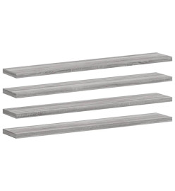 Étagères murales 4 pcs sonoma gris 60x10x1,5 cm bois ingénierie