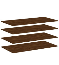 Étagères murales 4pcs chêne marron 100x50x1,5cm bois ingénierie