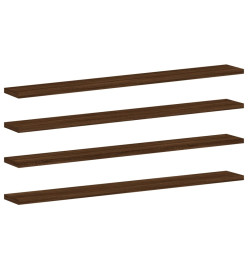 Étagères murales 4 pcs chêne marron 80x10x1,5cm bois ingénierie