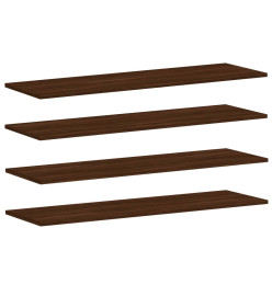 Étagères murales 4pcs chêne marron 100x30x1,5cm bois ingénierie