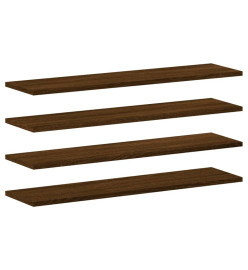 Étagères murales 4 pcs chêne marron 80x20x1,5cm bois ingénierie