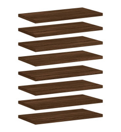 Étagères murales 8 pcs chêne marron 40x20x1,5cm bois ingénierie