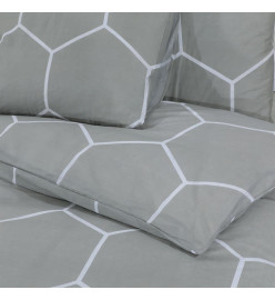 Ensemble de housse de couette Gris 260x220 cm Coton