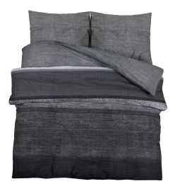 Ensemble de housse de couette gris foncé 220x240 cm Coton