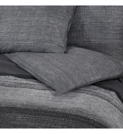 Ensemble de housse de couette gris foncé 220x240 cm Coton