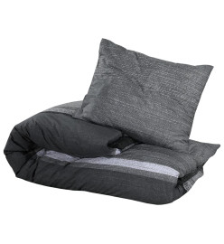 Ensemble de housse de couette gris foncé 140x200 cm Coton