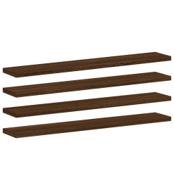 Étagères murales 4 pcs chêne marron 60x10x1,5cm bois ingénierie