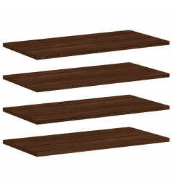 Étagères murales 4 pcs chêne marron 60x30x1,5cm bois ingénierie