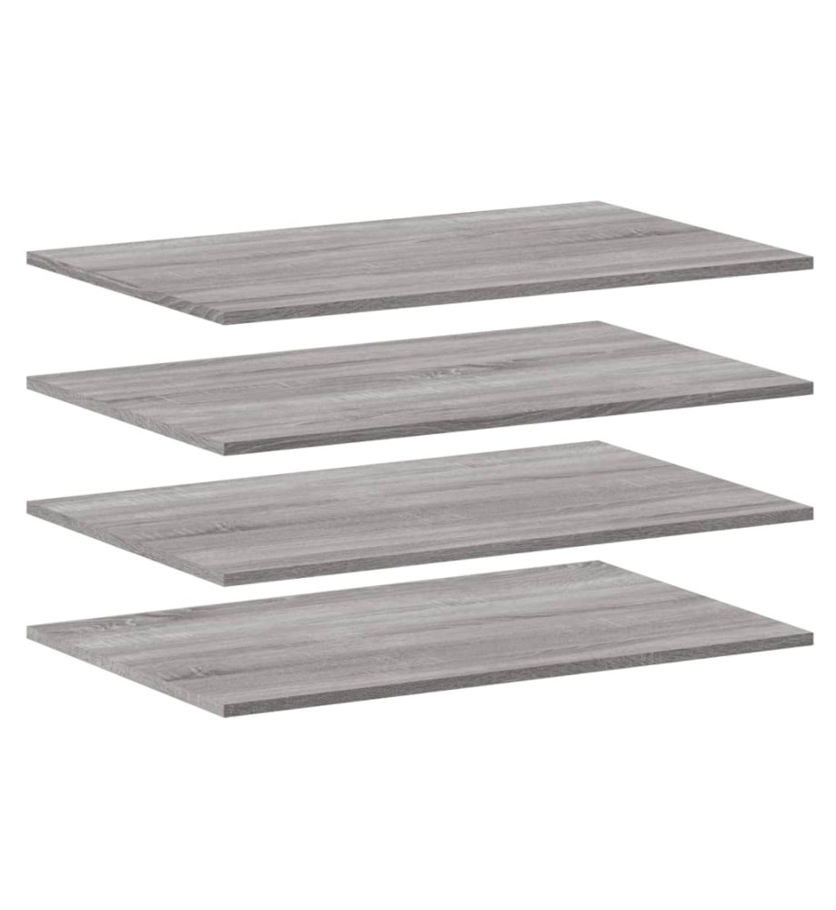 Étagères murales 4 pcs sonoma gris 80x50x1,5 cm bois ingénierie