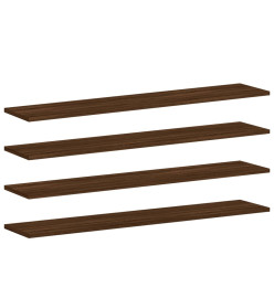 Étagères murales 4pcs chêne marron 100x20x1,5cm bois ingénierie