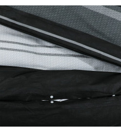 Ensemble de housse de couette noir et blanc 200x220 cm Coton