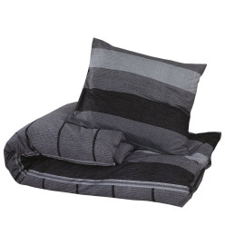 Ensemble de housse de couette gris foncé 225x220 cm Coton