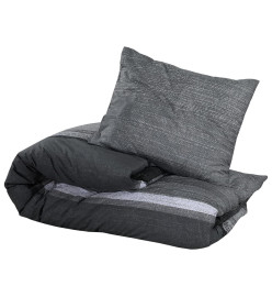 Ensemble de housse de couette gris foncé 240x220 cm Coton