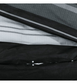 Ensemble de housse de couette noir et blanc 260x240 cm Coton