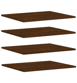 Étagères murales 4 pcs chêne marron 60x50x1,5cm bois ingénierie