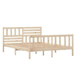 Cadre de lit Bois massif 120x190 cm Petit Double