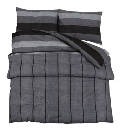 Ensemble de housse de couette gris foncé 220x240 cm Coton