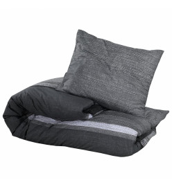 Ensemble de housse de couette gris foncé 260x240 cm Coton