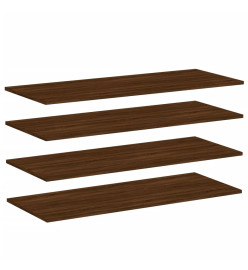 Étagères murales 4pcs chêne marron 100x40x1,5cm bois ingénierie