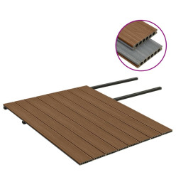 Panneaux de terrasse et accessoires WPC Marron/gris 20 m² 4 m