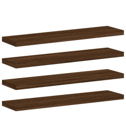 Étagères murales 4 pcs chêne marron 40x10x1,5cm bois ingénierie