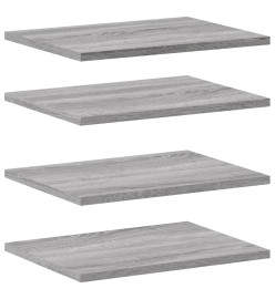 Étagères murales 4 pcs sonoma gris 40x30x1,5 cm bois ingénierie